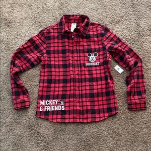 Disney | NWT Mickey Mouse Red Flannel